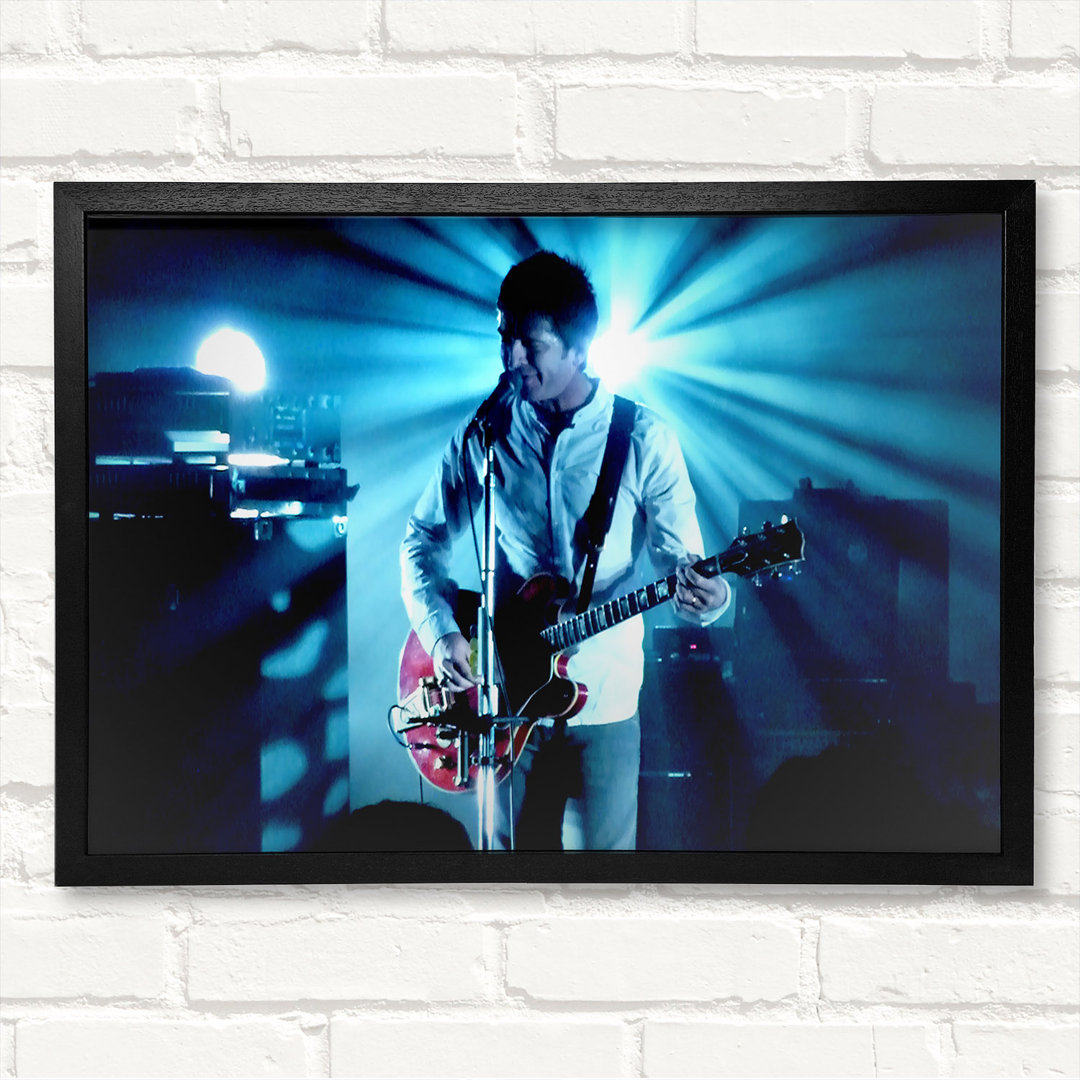 Noel Gallagher Blue Light - Closed Corner Frame Kunstdrucke auf Holz