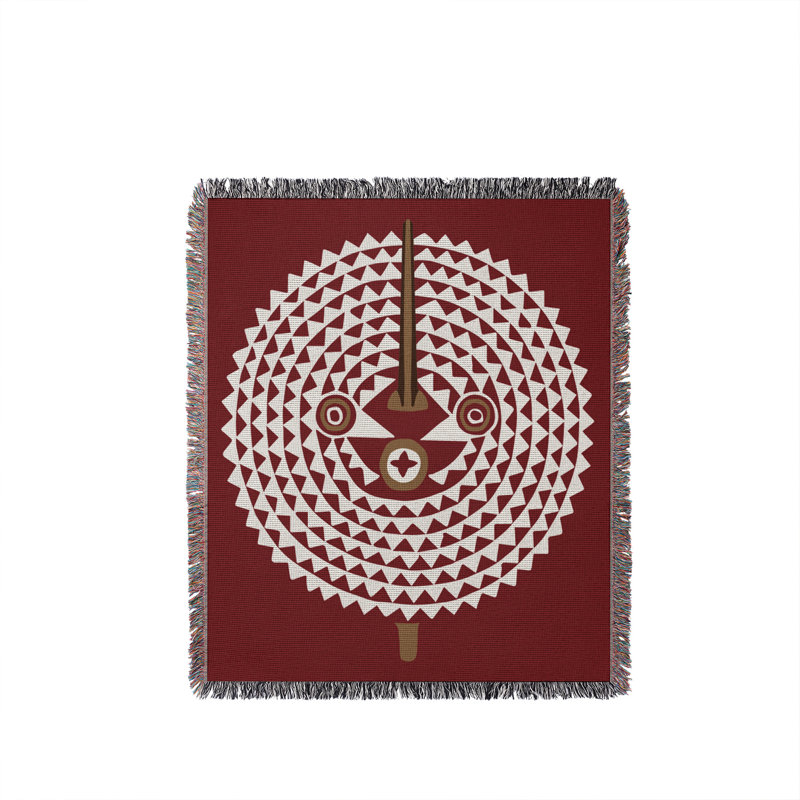 Couverture 100% coton Mossi, L 70 po x l 50 po, Rouge