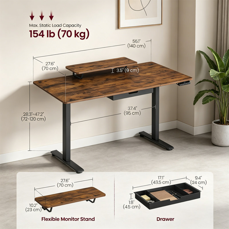 Metal Base Standing Desk