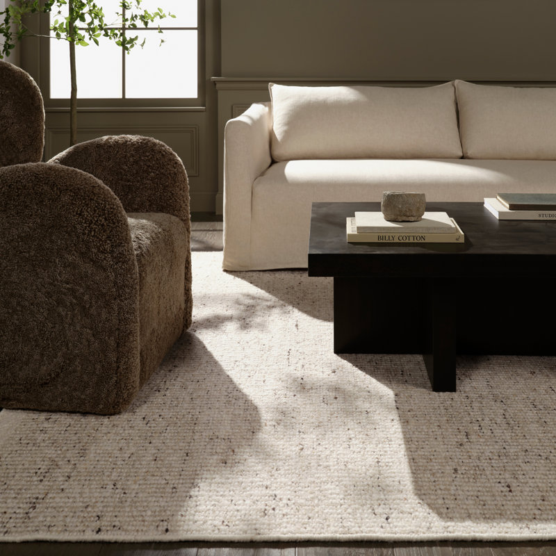 Jaipur Living Amgala LEO14 Handmade Solid Ivory Area Rug (10'x14'), Rectangle 9' x 12'