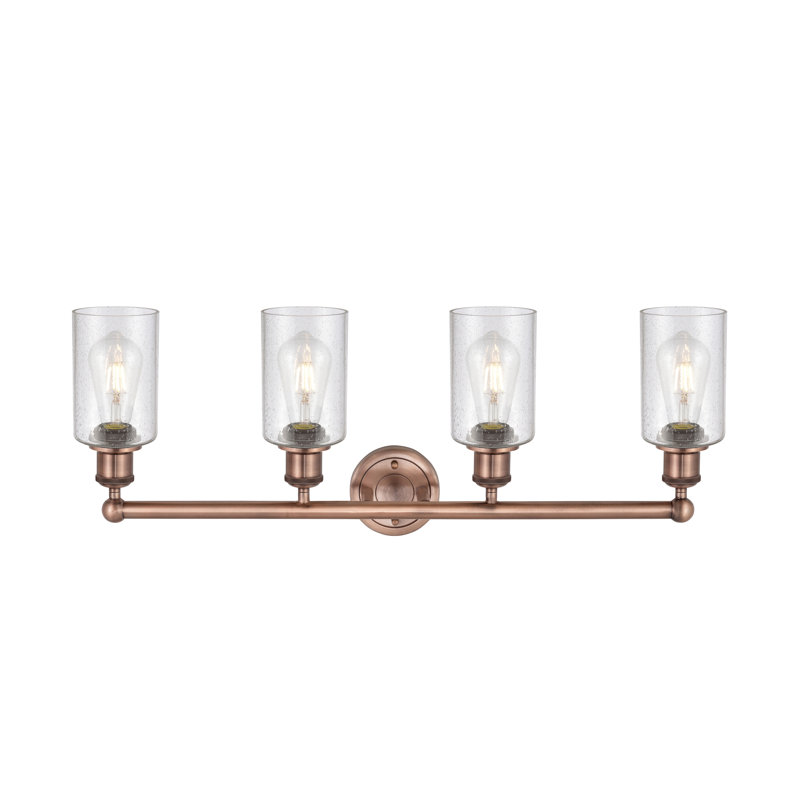 Caldello 4 - Light Dimmable Vanity Light, Antique Copper, Seedy