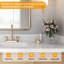 Doublure de crayon en marbre blanc Adolif Carrara, bord de tuile bullnose adoucie 3/8 po x 12 po, 10 pièces-133658604