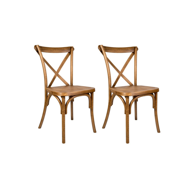 Crossback Chair ToughResin By Chivari, Chestnut