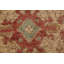 Tapis unique en jute beige / brun / rouge noué à la main 3 pi 10 po x 5 pi 6 po