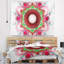 Motif fractal rose abstrait avec cercles tapisserie-28494367