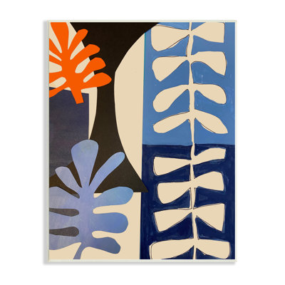 «Funky Plant Leaves», art abstrait moderne, art mural par Deborah Velasquez