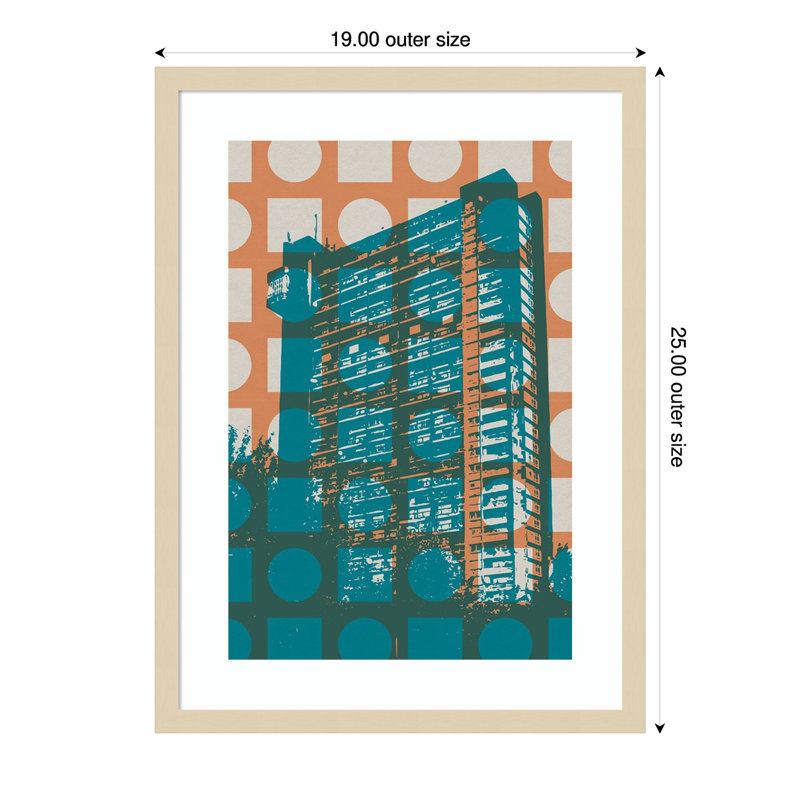 «Architecture II» par Gary William, reproduction d'art encadrée sur bois, H 25 po x l 19 po