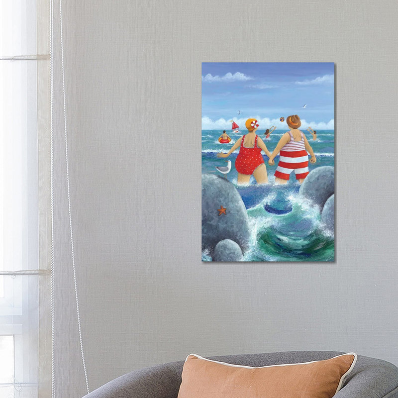I Do Like To Be Beside The Seaside by Peter Adderley - Wrapped Canvas Print, 66.04 cm H x 45.72 cm W x 1.91 cm D
