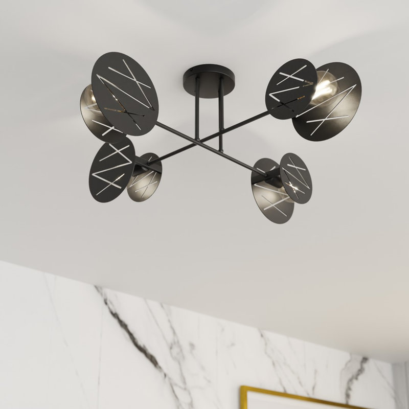 Davine Flush Mount, Matte Black