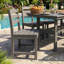 Ensemble repas d'extérieur 7 pièces en PEHD | 1 table + 6 chaises | Résistant aux intempéries, stable aux rayons UV et écologique-983341743