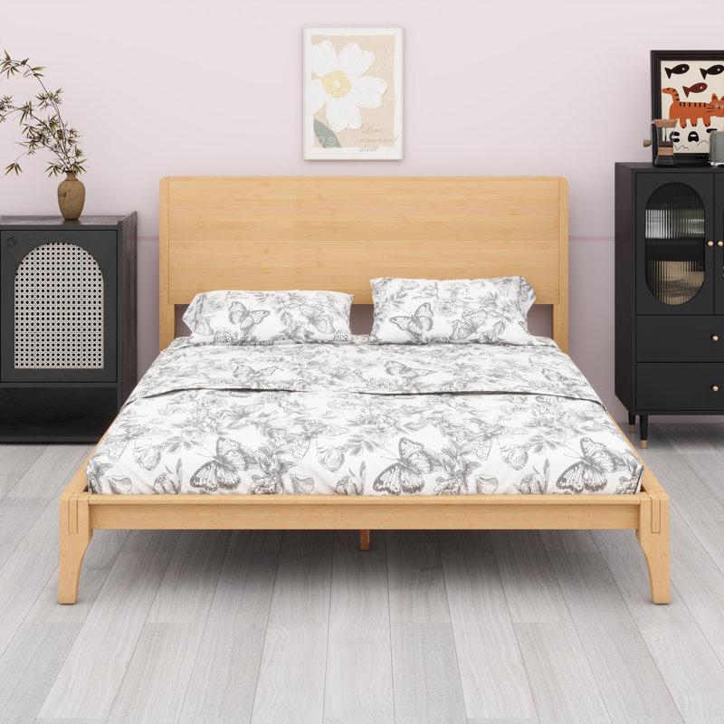 Lit plateforme Bamboo Wood, Naturel