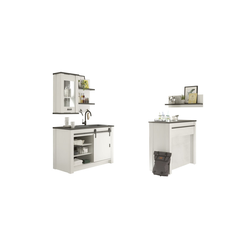 201cm Kitchen Pantry, White