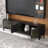 Luxury TV Stand For Tvs Up To 85" with 4-Door Storage Cabinet and Metal Handles, No Assembly Required