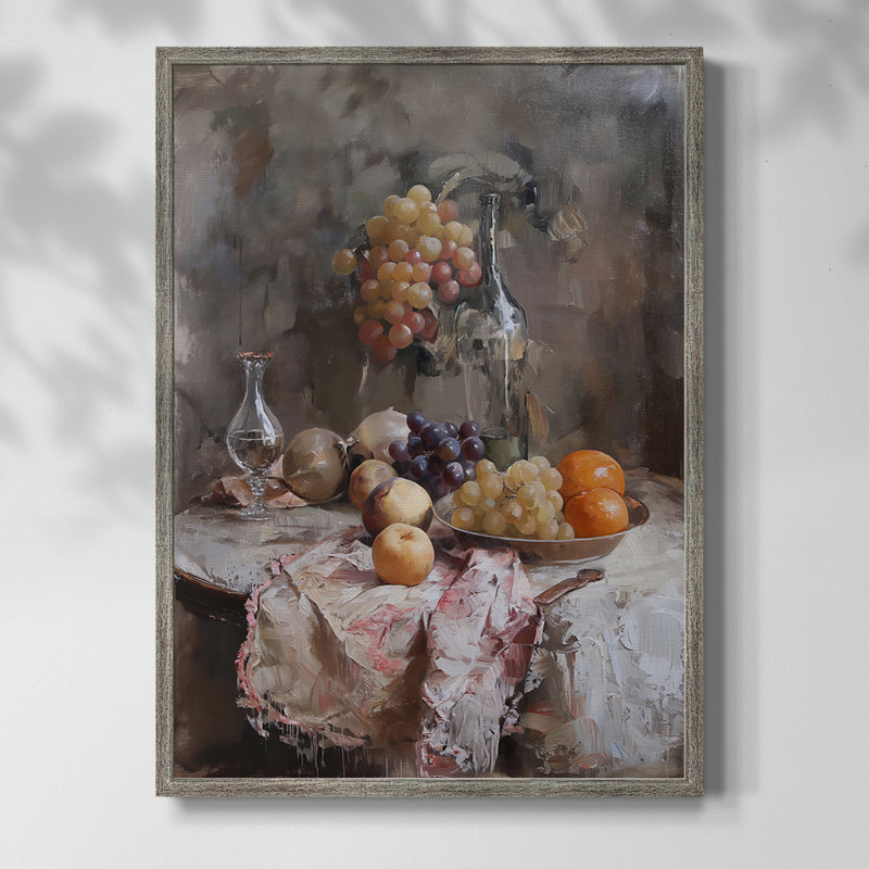 Reproduction encadrée FLORAL Series DCC XXIV - bois massif, H 11 po x l 9 po