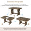 Ensemble de table de salle à manger 7 pièces Mid-Century