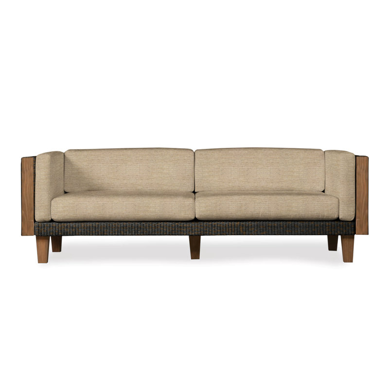 Catalina Outdoor 3 - Seat Patio Sofa, Mink, Beach Navy