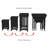 Halloran Nesting Tables- 3 Piece Traditional with Mission Style Legs for Living Room Coffee Tables or Nightstands-Home Accent Furniture