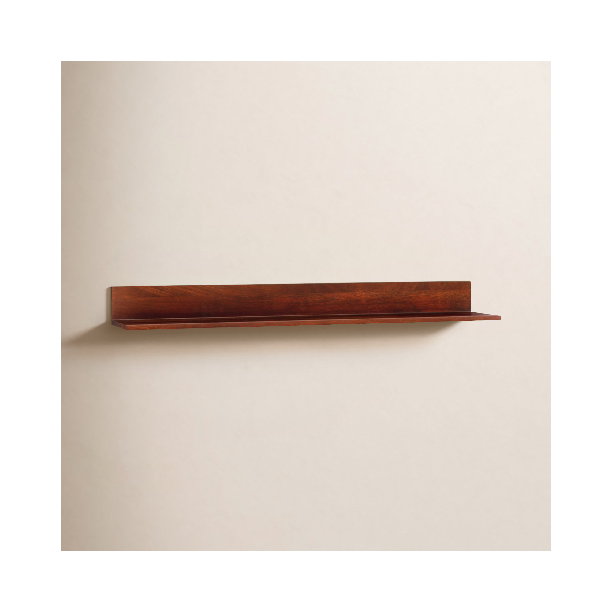 Dezerea Wall Mounted Shelves, Walnut, 3.5'' H X 36'' W X 6.75'' D