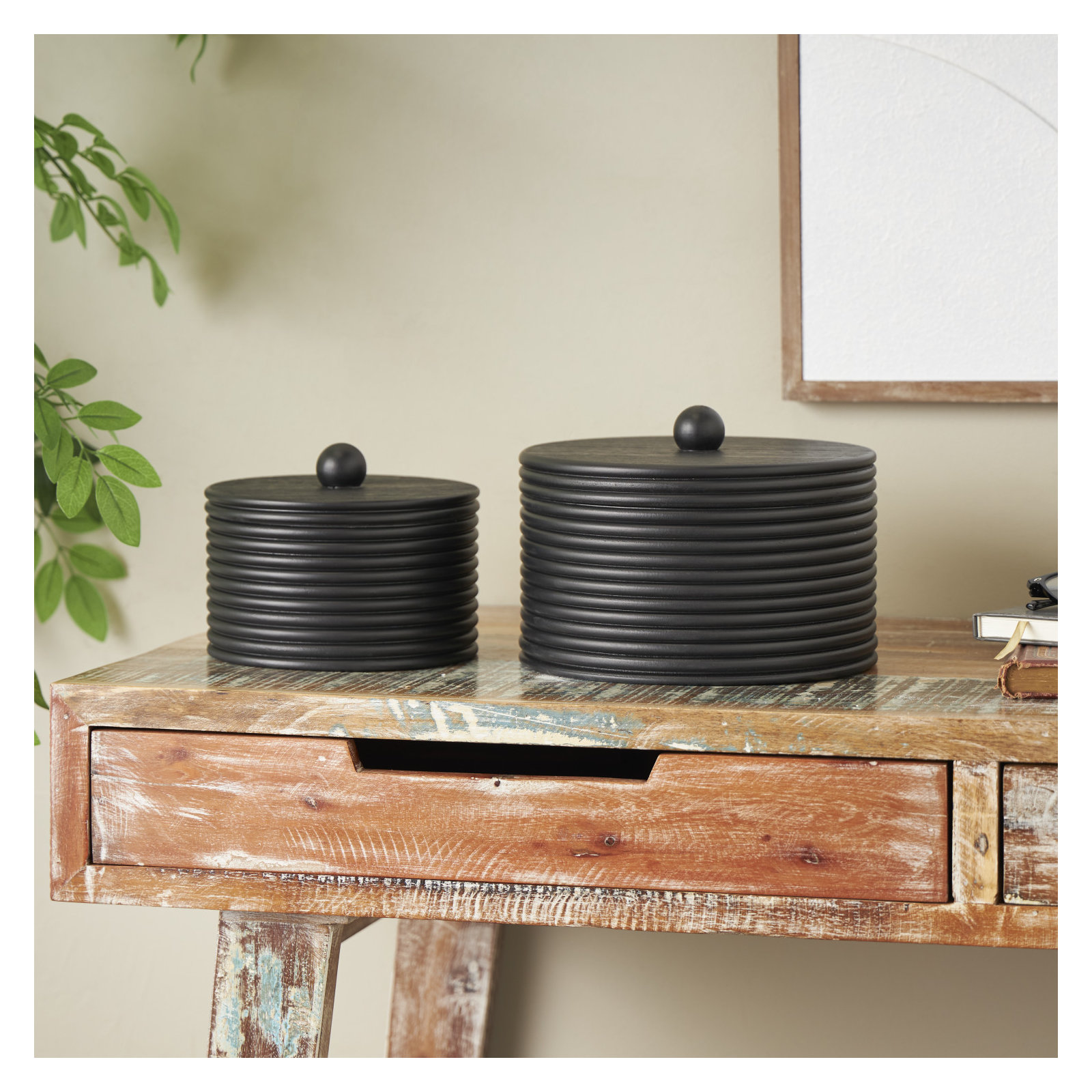 Devi 2 - Piece Wood Decorative Box