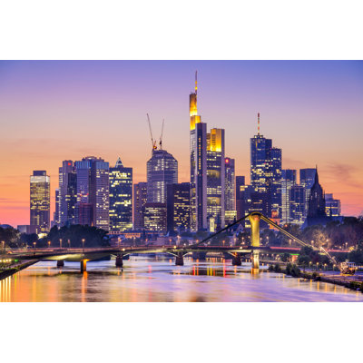 Frankfurt City Skyline - Wrapped Canvas Photograph