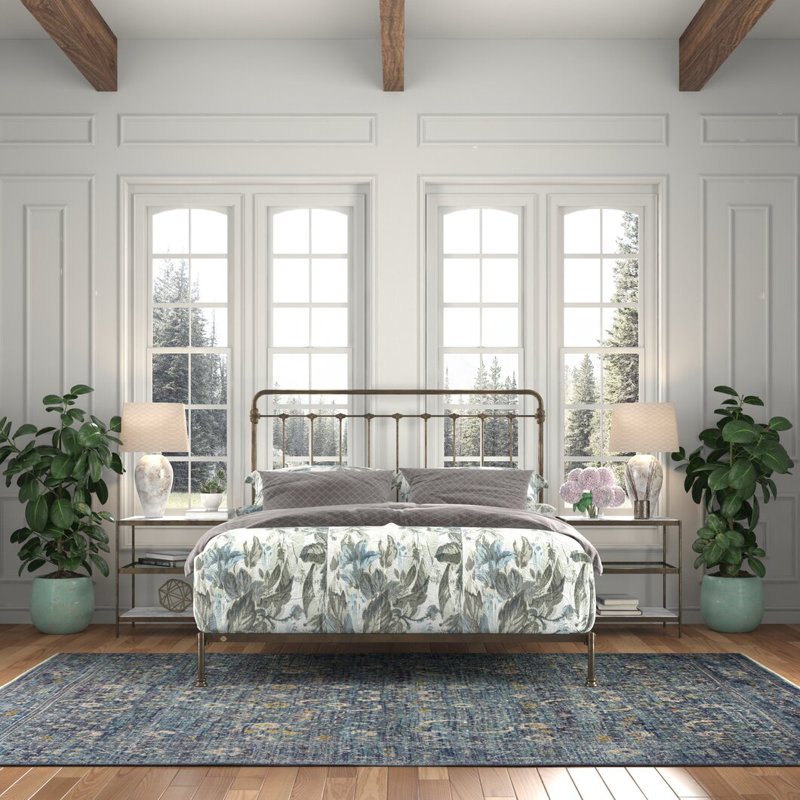 Lit en fer Picket Fence, California King, Vintage Champagne