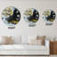 Horloge murale moderne, rivière de marbre jaune dans l'art liquide V-732896854