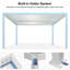 Pergola à persiennes mauve avec ceinture légère Pergola en aluminium blanc avec pavillon rigide et toit rigide imperméable réglable-136261112
