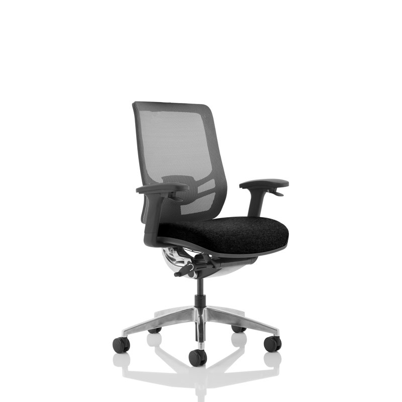 Polyester Blend Office Chair, Black