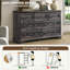 Commode de rangement 54 po à 7 tiroirs pour chambre à coucher-830386576
