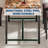 Farmhouse Dining Table Set for 4 – Space-Saving Wood Table with Upholstered Bench & 2 Chairs – Ideal for Kitchen, Dining Room, Apartment – Vintage Color-1591344549-1591344551