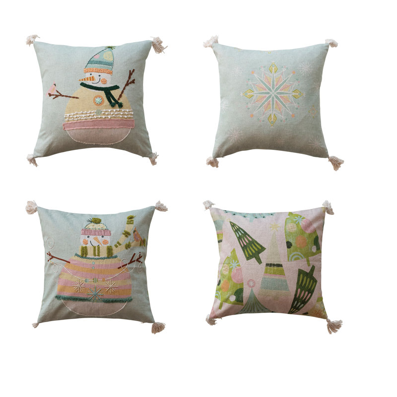 Cotton Square Throw Pillow Cover & Insert