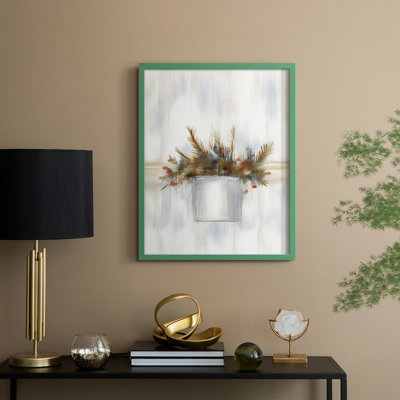 «Christmas Holiday Art CDXII», reproduction d'art encadrée - bois massif