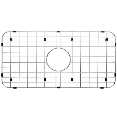 25-in x 12.8-in Center Drain Stainless Steel Sink Grid