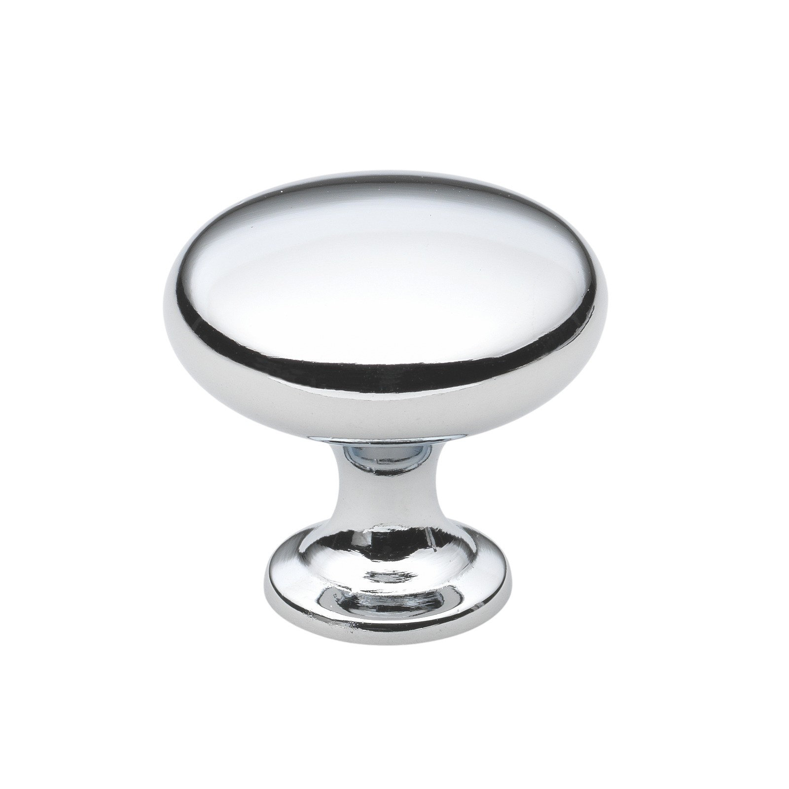 Mushroom Knob, Polished Chrome