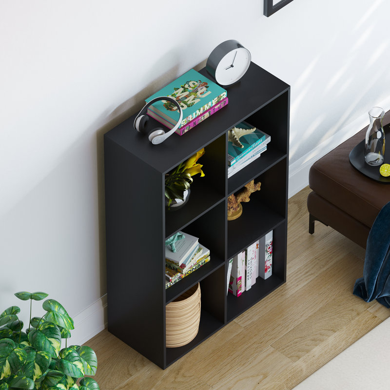 Oreland Cube Bookcase, Black, 96.5cm H x 64.5cm W x 29cm D