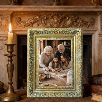 Cadre photo mural 8 pièces x 8 po or antique 8 po pour décoration de salon