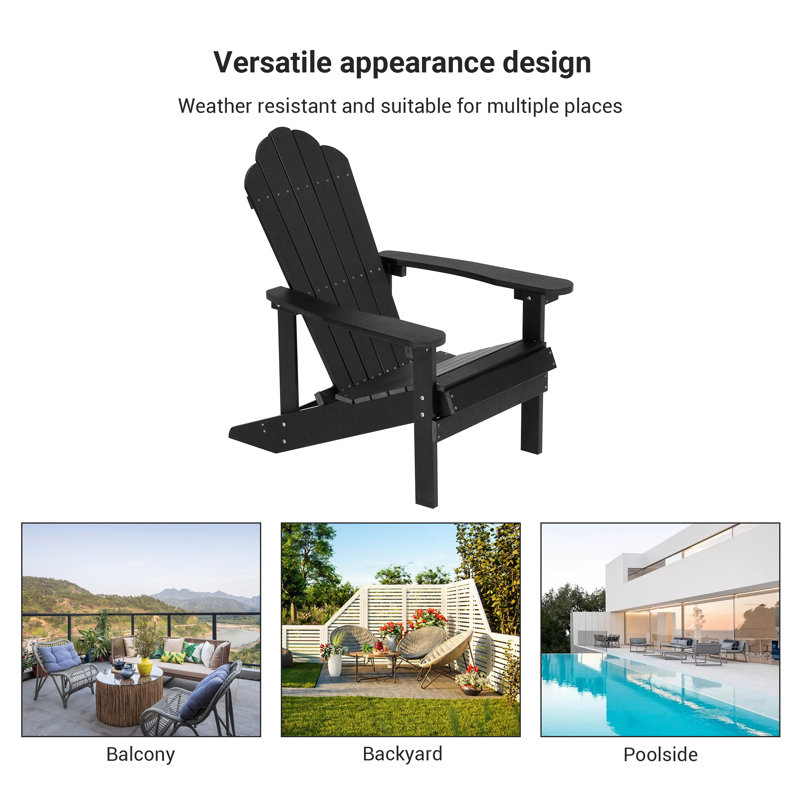 Chaise Adirondack Yonds Hips, Noir