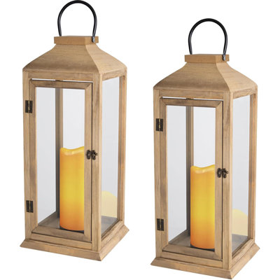 Porte-bougie grande lanterne 2 pièces