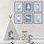 Inspiration inspirée, soyez idiot, pingouin, hibou, winter fox, ensemble de 6 pièces imprimé sur papier Cullivan