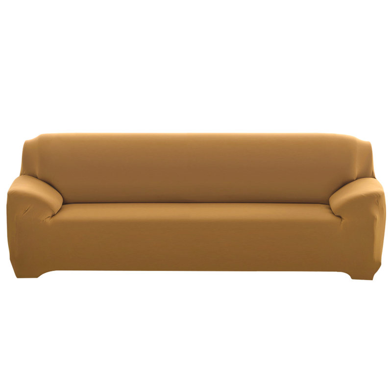 Housse pour canapé extensible 3 places, H 45 po x l 90 po x P 30 po, Mélange de polyester brun clair
