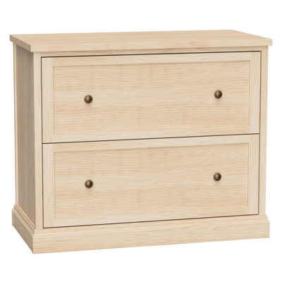 Customizable 2-Drawer File Cabinet, Solid Wood, Made In USA