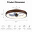 Ventilateur de plafond réversible 20 po avec éclairage à DEL à intensité variable et télécommande