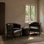 Ensemble de 2 fauteuils d'appoint à oreilles en similicuir, fauteuil rembourré à dossier enveloppant-1183479324-1183479330