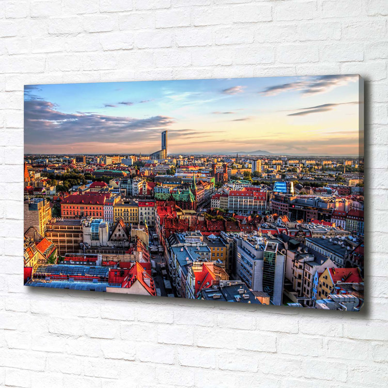 Panorama Of Wroclaw - Wrapped Canvas Print