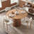 5-Piece Round Dining Set With Upholstered Chairs-2063893000