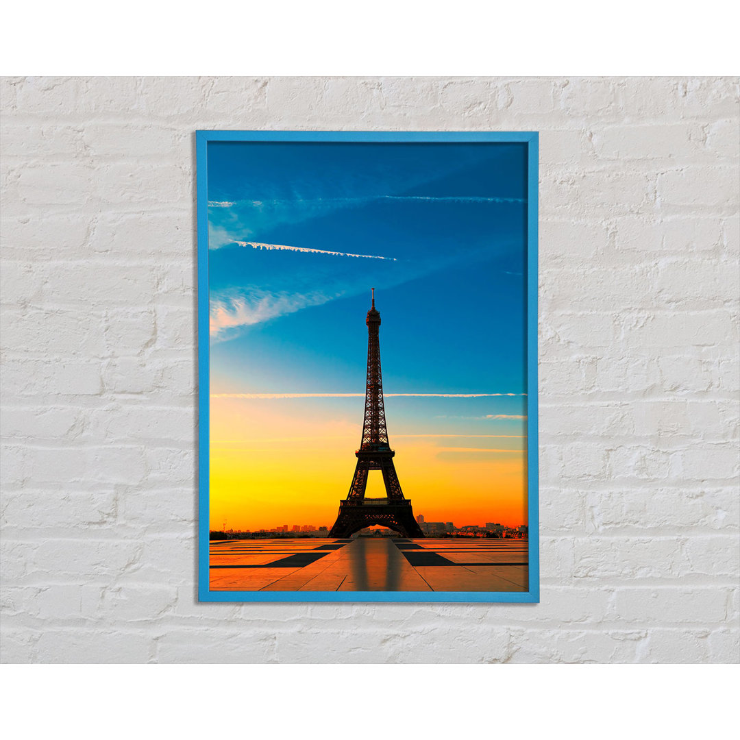 Gerahmtes Leinwandbild Eiffel Tower Sunset 1