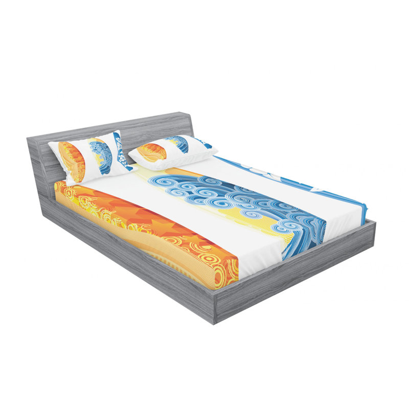Microfiber Sheet Set, Queen Sheet Set with Fitted Sheet