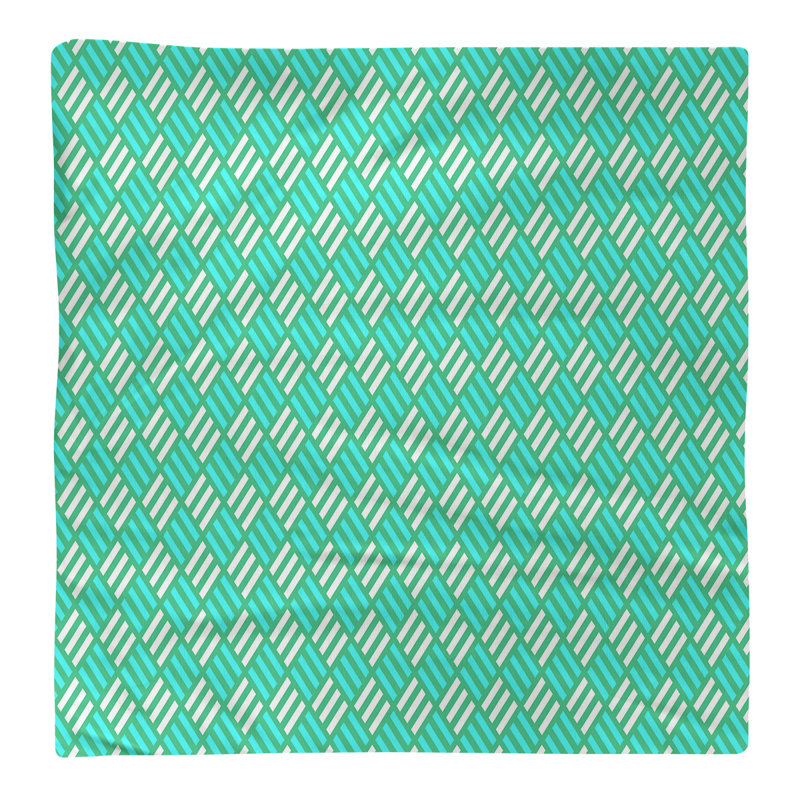 Polyester Striped Square Napkin, 0.1" H x 22" W x 22" D, Cotton Twill, Green