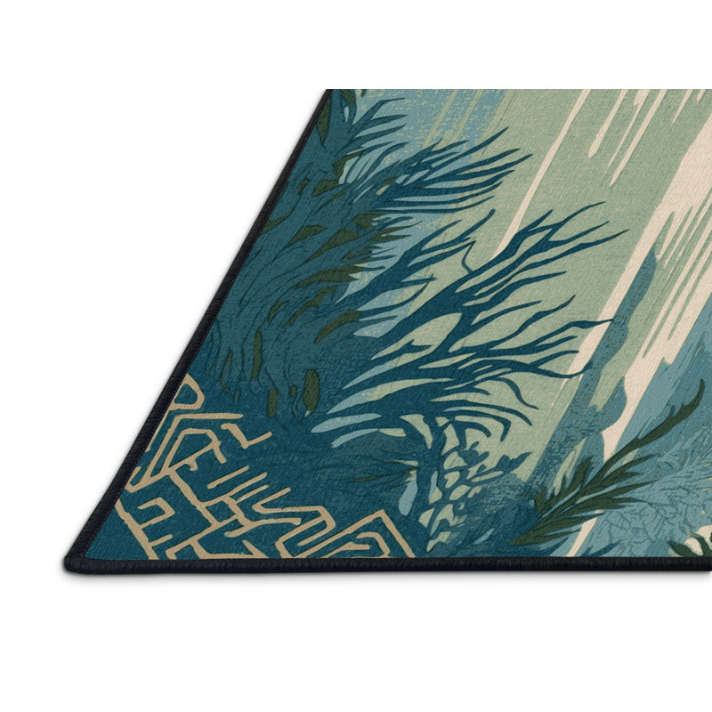 Serene Glyphs Rug, Rectangle 3' x 5'