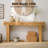 63" Solid Wood Console Table – Rustic Farmhouse Sofa Table, Narrow Rectangular Design